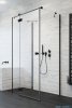 Radaway Essenza Black Kdj+S kabina 100x120x100cm lewa szkło przejrzyste 1384052-01-01/1385024-54-01L/1384052-01-01